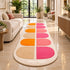 Coral Harmony Geometric Wool Carpet
