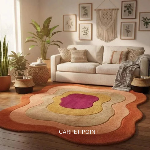 Terra Waves Abstract Organic Carpet