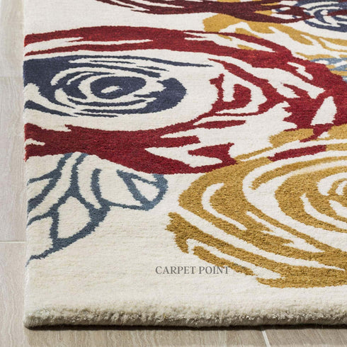 Handmade Modern leaf Berber Carpet