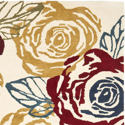 Handmade Modern leaf Berber Carpet