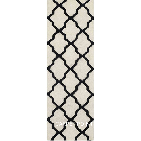Onyx Trellis Luxe Runner Carpet