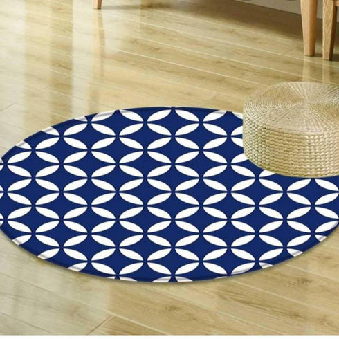 Handmade Geometric Round Carpet