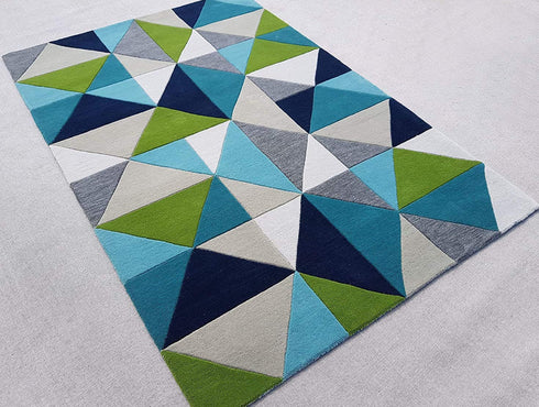 Hand Tufted Woolen Pattern Bedroom Carpet