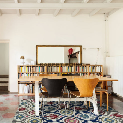 Handmade Multi Color Flower Carpet