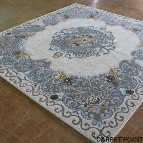 Morisot White Yarn Handmade Carpet