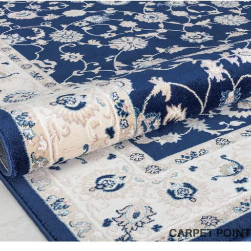 Amelia Blue Abstract Handmade Carpet