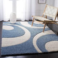 Handmade Textured Blue Carpet