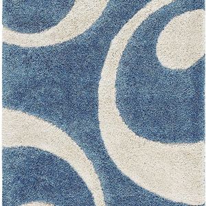Handmade Textured Blue Carpet
