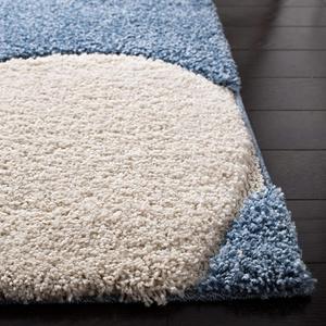 Handmade Textured Blue Carpet