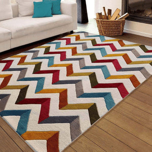 Handmade Zig Zag Pattern Modern Carpet
