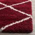 Carpet Point Handmade Ivory Shaggy Red Carpet
