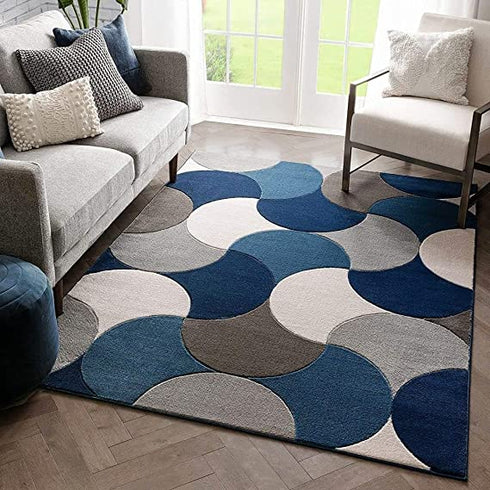 Handmade Pattern Premium Carpet Blue Color