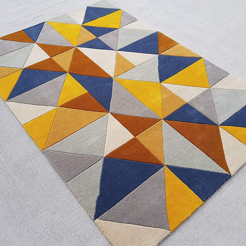 Handmade Zig Zag Pattern Carpet