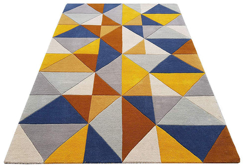 Handmade Zig Zag Pattern Carpet