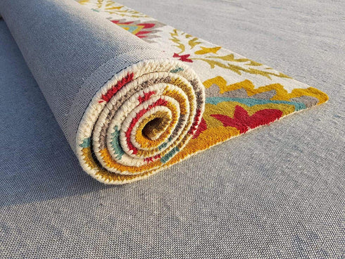 Handmade Flower Pattern Modern Carpet